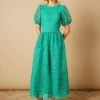 OASIS Lace Puff Sleeve Midaxi Dress 8