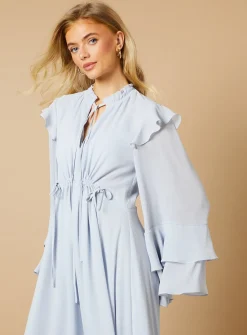 OASIS Plain Drawstring Waist Midi Dress 12