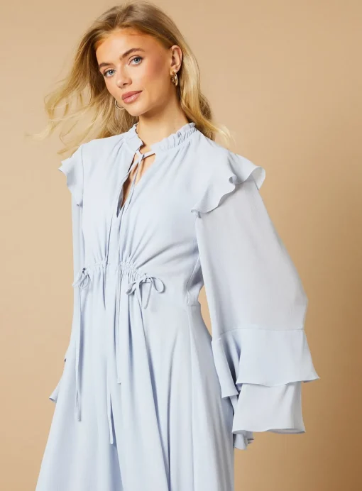 OASIS Plain Drawstring Waist Midi Dress 12