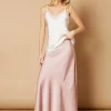 OASIS Satin Seam Detail Bias Cut Skirt 14