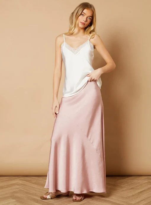 OASIS Satin Seam Detail Bias Cut Skirt 14