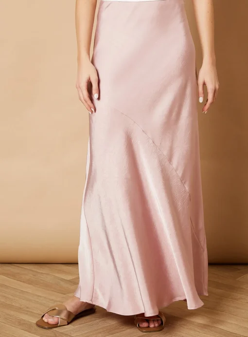 OASIS Satin Seam Detail Bias Cut Skirt 14