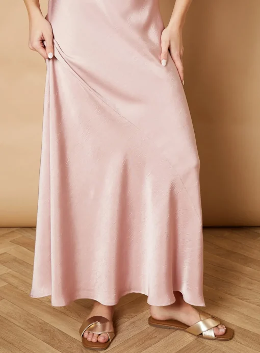 OASIS Satin Seam Detail Bias Cut Skirt 14
