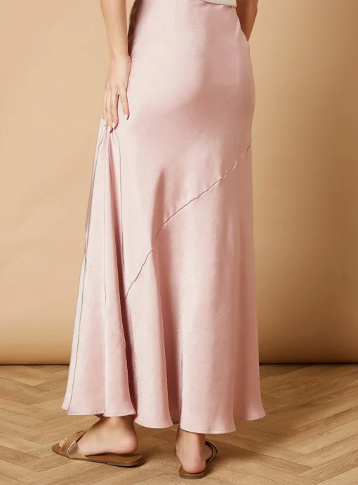 OASIS Satin Seam Detail Bias Cut Skirt 14