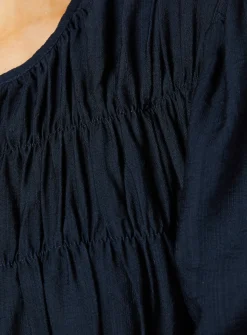 OASIS Shirred Bodice Puff Sleeve Midi Dress 10
