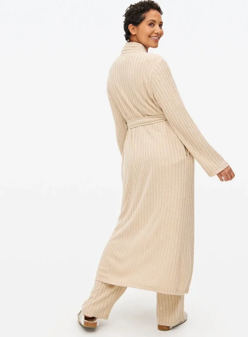 Oatmeal Soft Knitted Co-ord Dressing Gown M