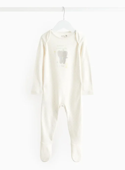 One Year Birthday Print Sleepsuit 9-12 months