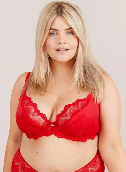 OOLA LINGERIE Fan Lace Half Pad Bra 38F