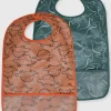 Orange & Green Dinosaur Bibs 2 Pack One Size