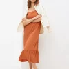 Orange Cami Maxi Dress 6