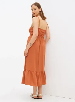 Orange Cami Maxi Dress 6