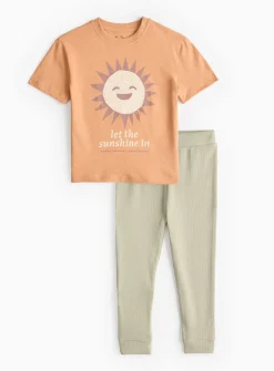 Orange Sunshine T-Shirt & Leggings Set 1-2 years