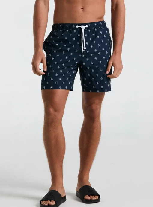 ORIGINAL PENGUIN All Over Pete Print Swim Shorts Navy XL