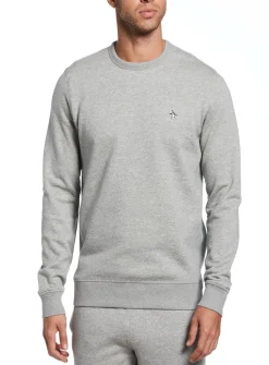 ORIGINAL PENGUIN Crew Neck Sticker Pete Sweatshirt Grey XS
