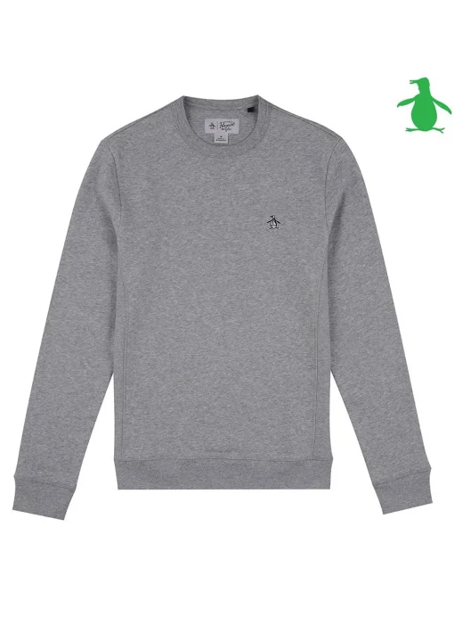 ORIGINAL PENGUIN Crew Neck Sticker Pete Sweatshirt Grey XS