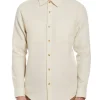 ORIGINAL PENGUIN Long Sleeve Waffle Shirt In Birch S