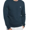 ORIGINAL PENGUIN Sticker Pete Crewneck Sweater Blue L