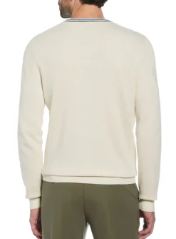 ORIGINAL PENGUIN Sticker Pete Cotton Jumper In Birch XL
