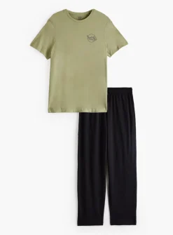 Overtired Club Slogan Pyjama Set XL