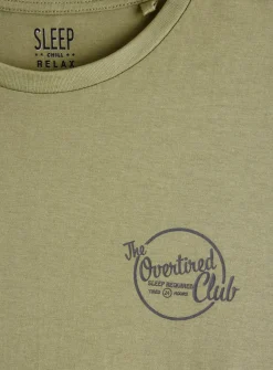 Overtired Club Slogan Pyjama Set XL