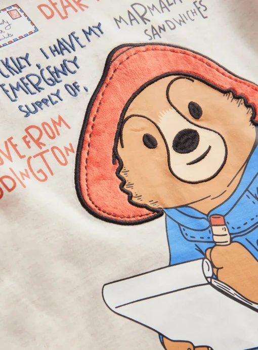 Paddington Oatmeal Stamp Printed Pyjamas 1-2 years