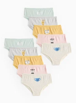 Pastel Animal Printed Briefs 10 Pack 2-3 years