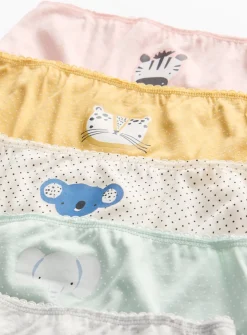 Pastel Animal Printed Briefs 10 Pack 2-3 years