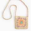 Pastel Crochet Straw Bag One Size