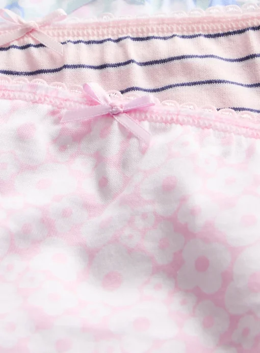 Pastel Floral & Stripe Printed Briefs 10 Pack 4-5 years