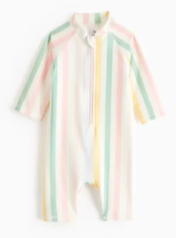Pastel Stripe Sunsafe Swimsuit 12-18 months