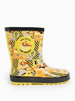 Paw Patrol Character Print Yellow Rubber Wellies 8 Infant