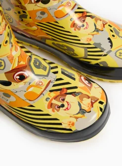 Paw Patrol Character Print Yellow Rubber Wellies 8 Infant