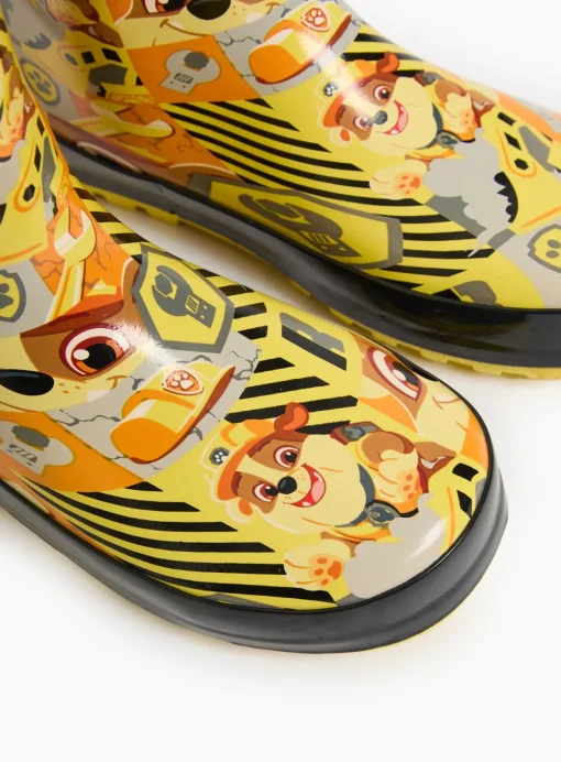 Paw Patrol Character Print Yellow Rubber Wellies 8 Infant