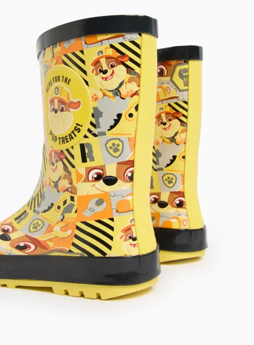 Paw Patrol Character Print Yellow Rubber Wellies 8 Infant
