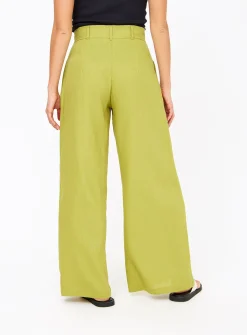 Pear Ultra Wide Leg Linen Trousers 22L