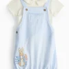 Peter Rabbit Blue Stripe Bibshorts Set Up to 3 mths
