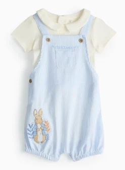 Peter Rabbit Blue Stripe Bibshorts Set Up to 3 mths