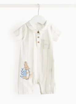 Peter Rabbit Cream Stripe Romper 6-9 months