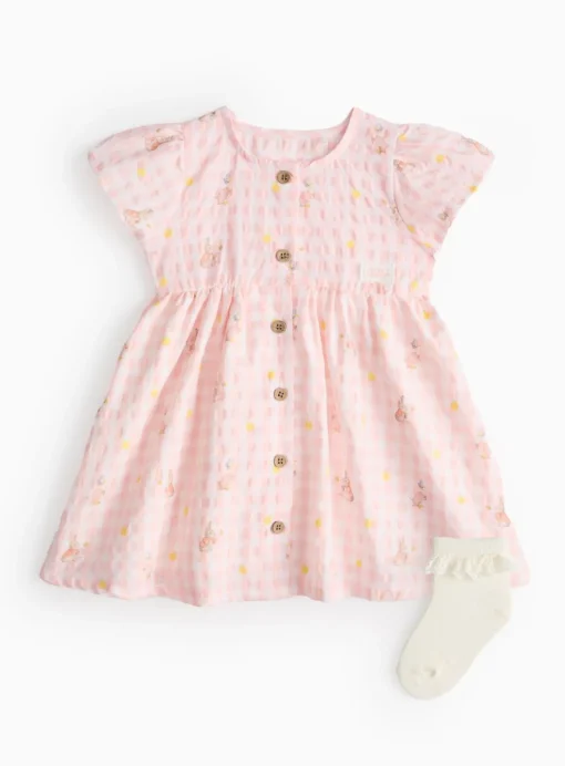 Peter Rabbit Dress & Socks Set 3-6 months