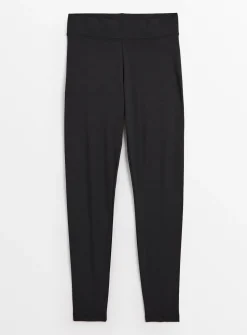 PETITE Black Modal Blend Leggings L