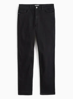 PETITE Black Straight Leg Denim Jeans 18