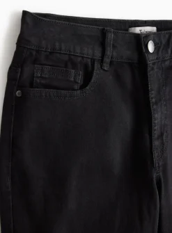 PETITE Black Straight Leg Denim Jeans 18