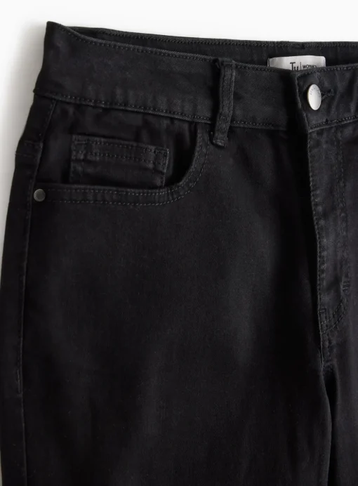 PETITE Black Straight Leg Denim Jeans 18