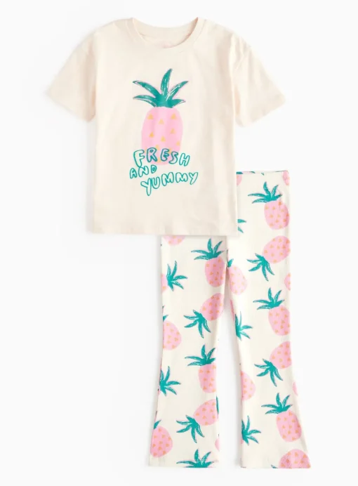 Pineapple Print T-Shirt & Leggings Set 1-2 years