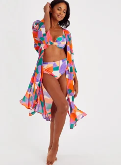 Pink Abstract Bikini Bottoms 22