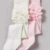 Pink & Cream Frilly Tights 2 Pack 0-6 months