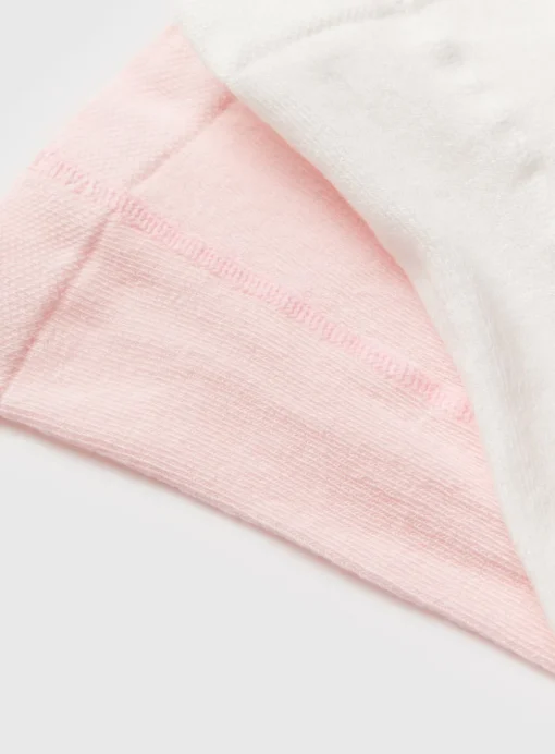 Pink & White Cotton Blend Tights 3 Pack 18-24 months