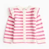 Pink & White Frill Trim Cardigan 4-5 years