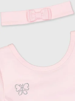 Pink Ballet Leotard & Headband Set 2 years