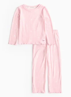 Pink Brushed Star Print Pyjamas 1-2 years